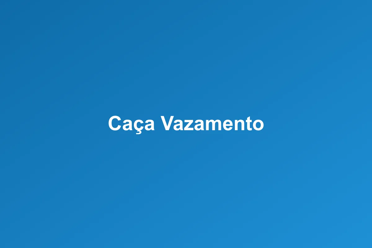 Caça-vazamento de Água em São Gonçalo